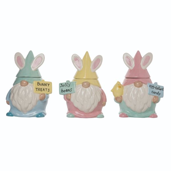 Set/3 Easter Gnome Mini Candy Jar