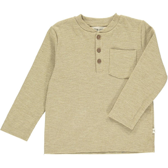 Heathered Beige Benji Rib Henley