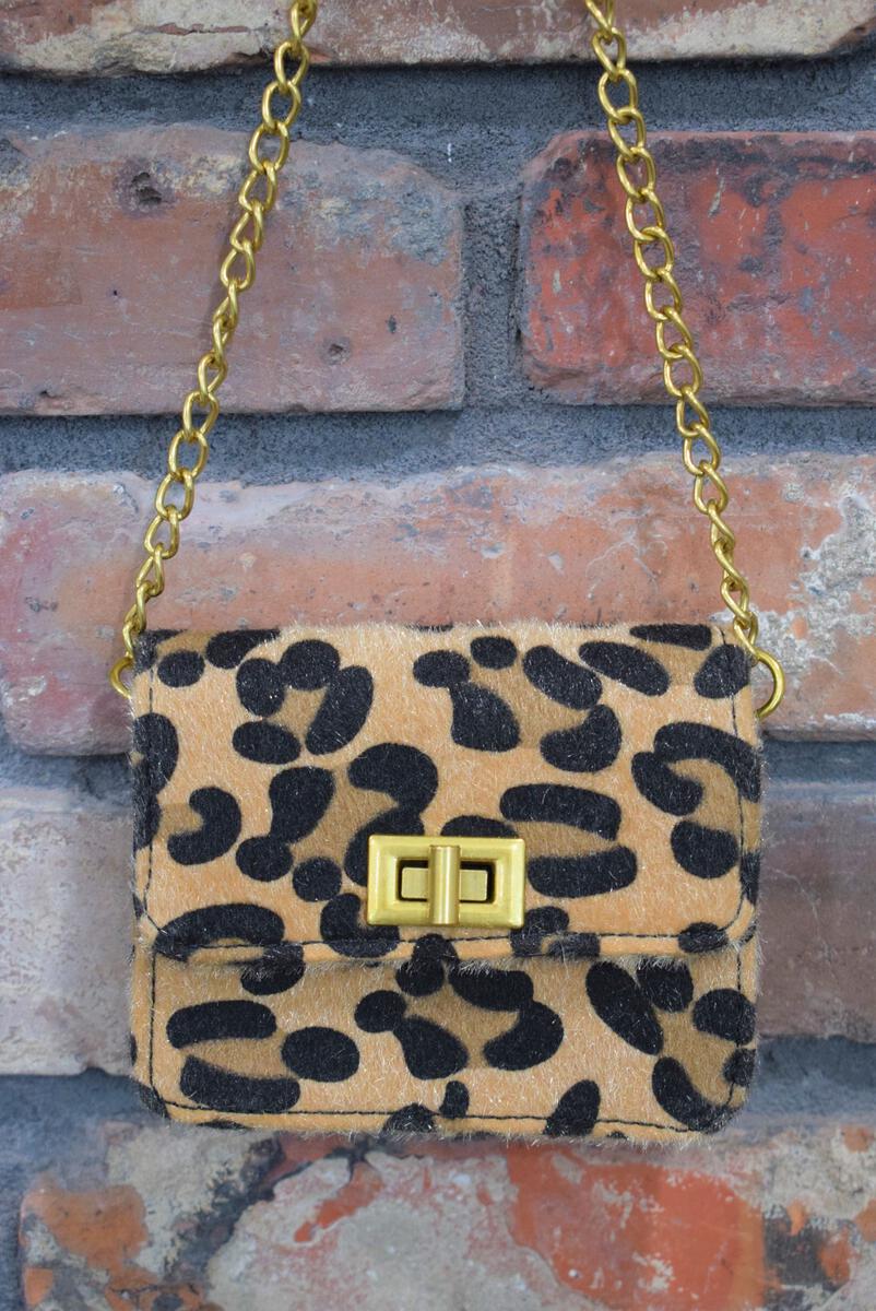 'Mini Me' Leopard Faux Hide Purse
