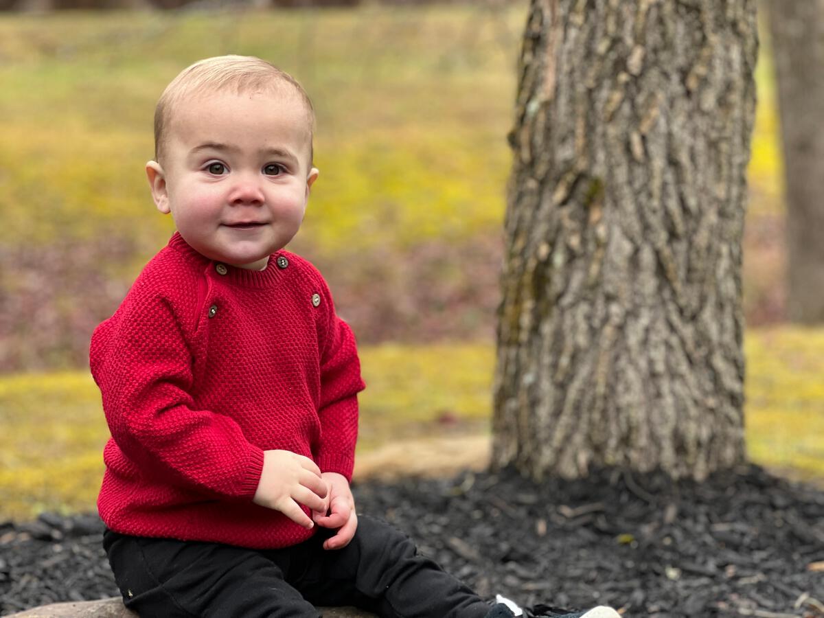 Morrison Baby Sweater in Red