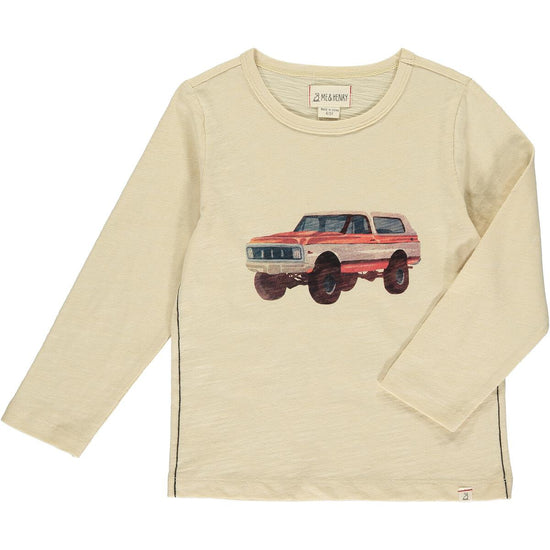 Beige Bronco Raglan Printed Tee
