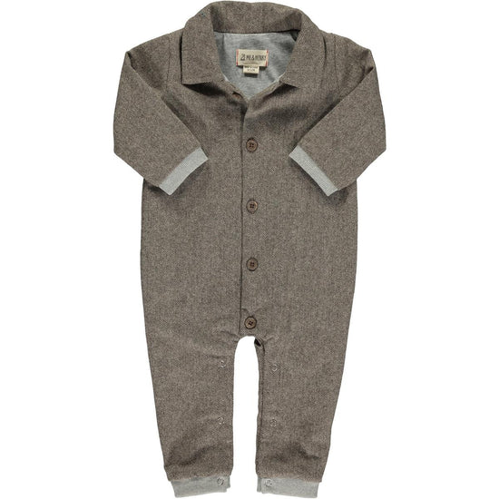 Brown Tweed Lumberjacket Romper