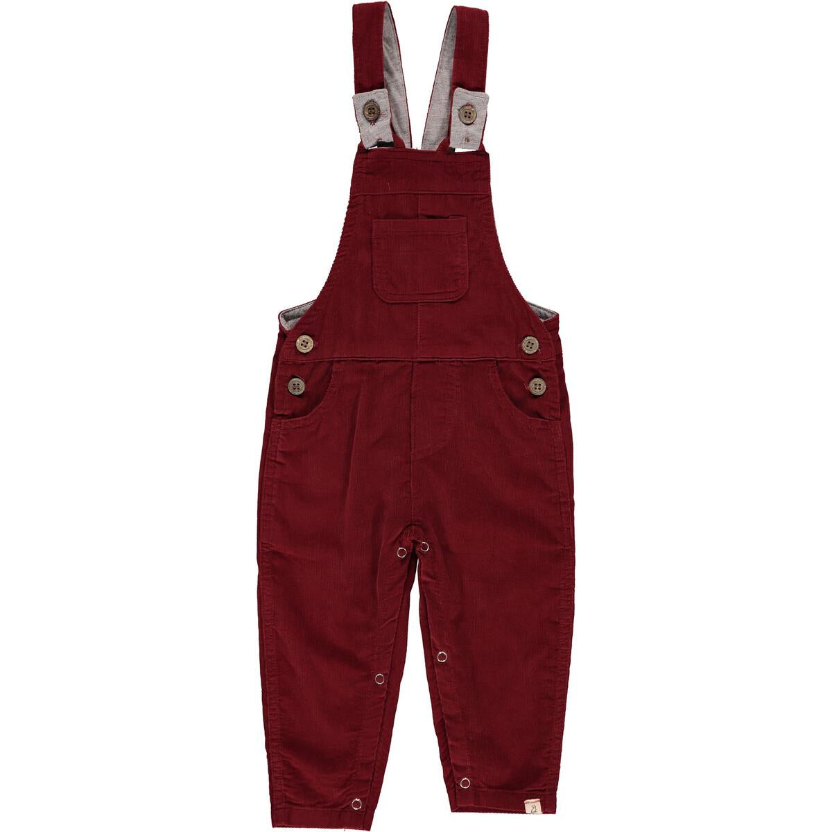 Jellico Corduroy Overalls in Red
