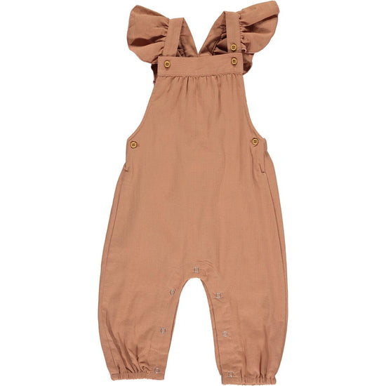 Eloise Ruffle Overall in Rose