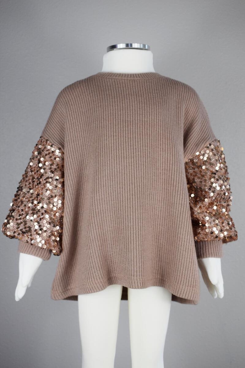 Sequin Sleeve Sweater
