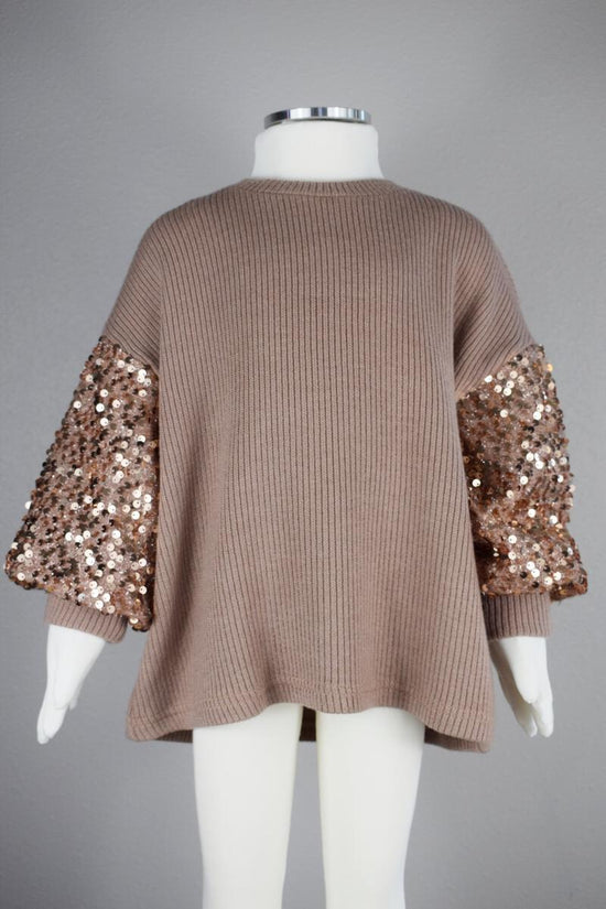 Sequin Sleeve Sweater