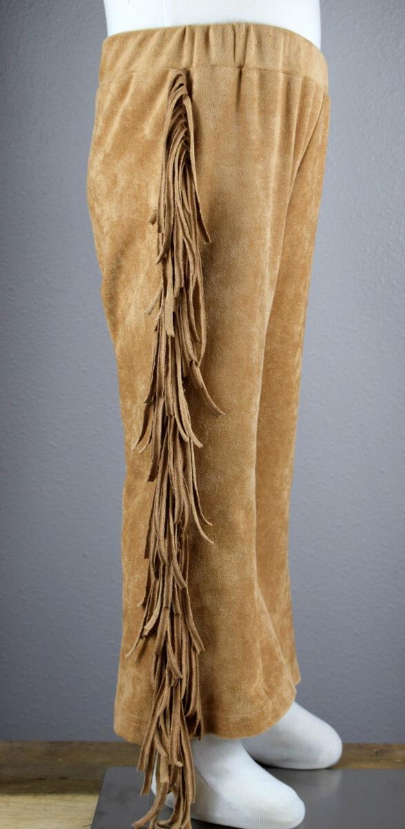 Faux Suede Fringe Pants