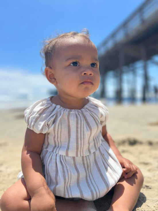 Celeste Neutral Stripe Bubble