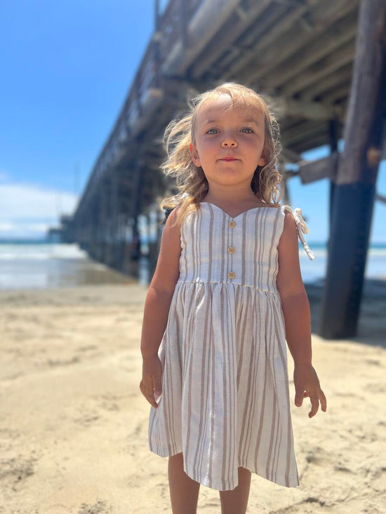 Penny Dress in Neutral Stripe