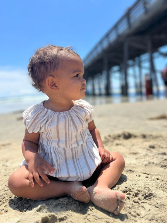 Celeste Neutral Stripe Bubble