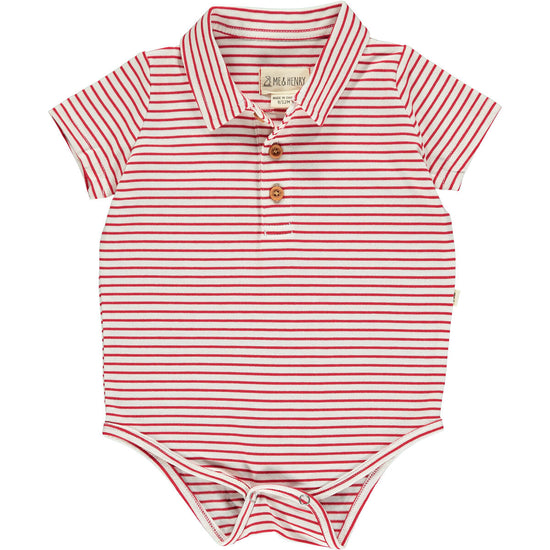 Jetty Red/White Polo Jersey Onesie