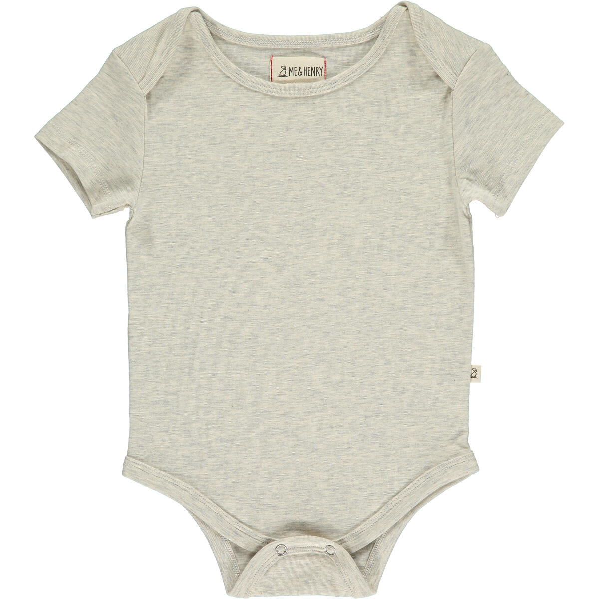 Heather Oatmeal Short Sleeve Onesie