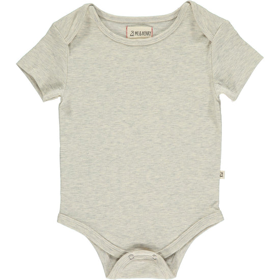 Heather Oatmeal Short Sleeve Onesie
