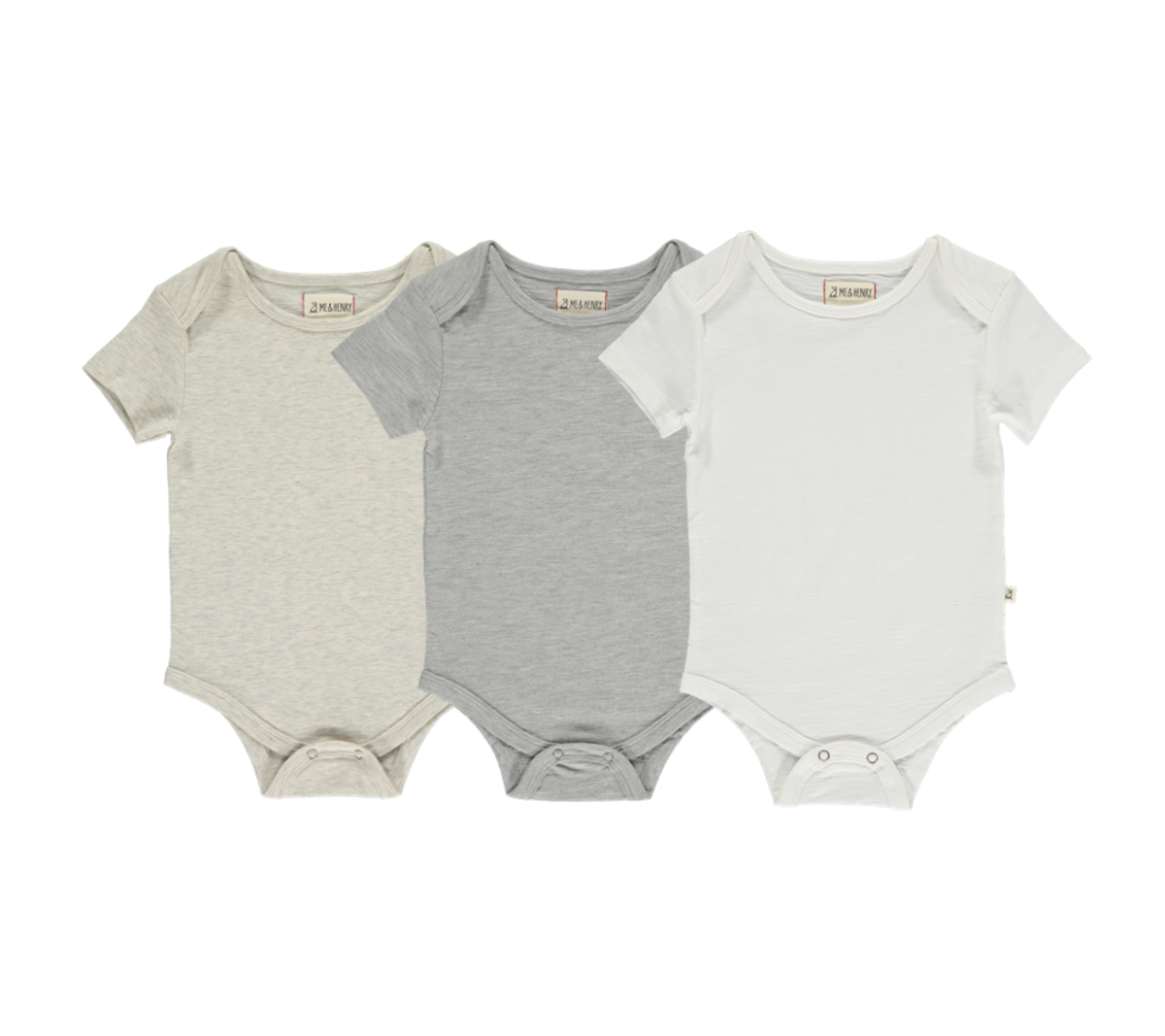 Heather Oatmeal Short Sleeve Onesie