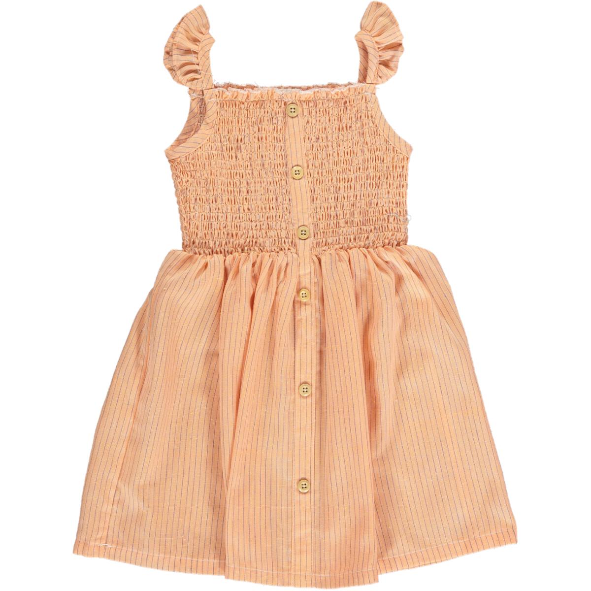 Jill Sherbert Orange Stripe Smocked Dress