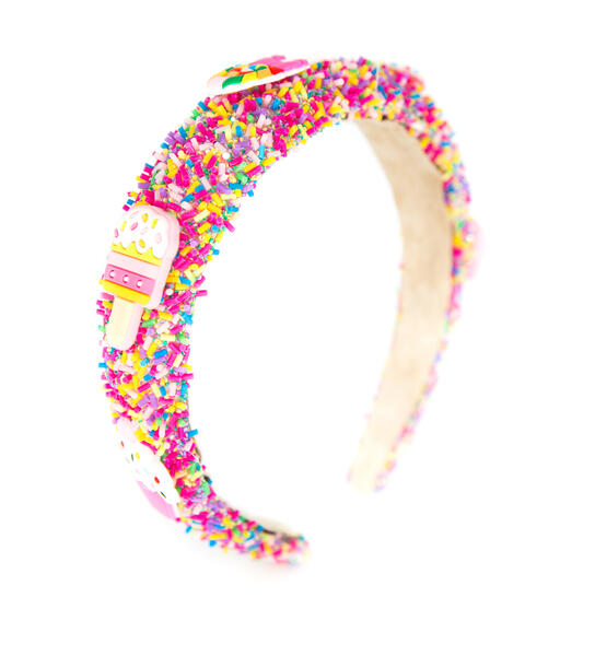 Fuchsia Multi Sprinkle Padded Charm Headband