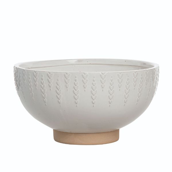 Lg Stoneware Heart Serving Bowl