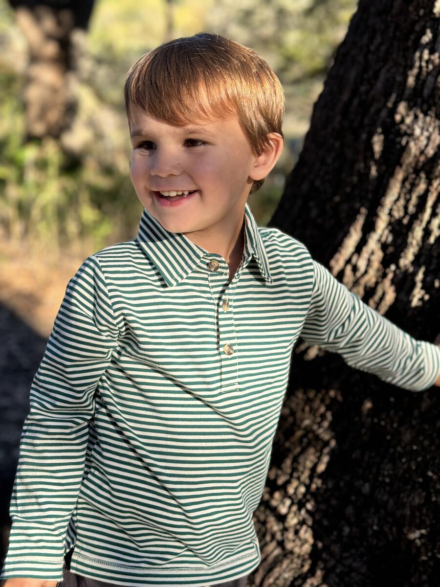 Dark Green/White Midway Polo