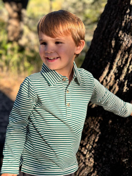 Dark Green/White Midway Polo