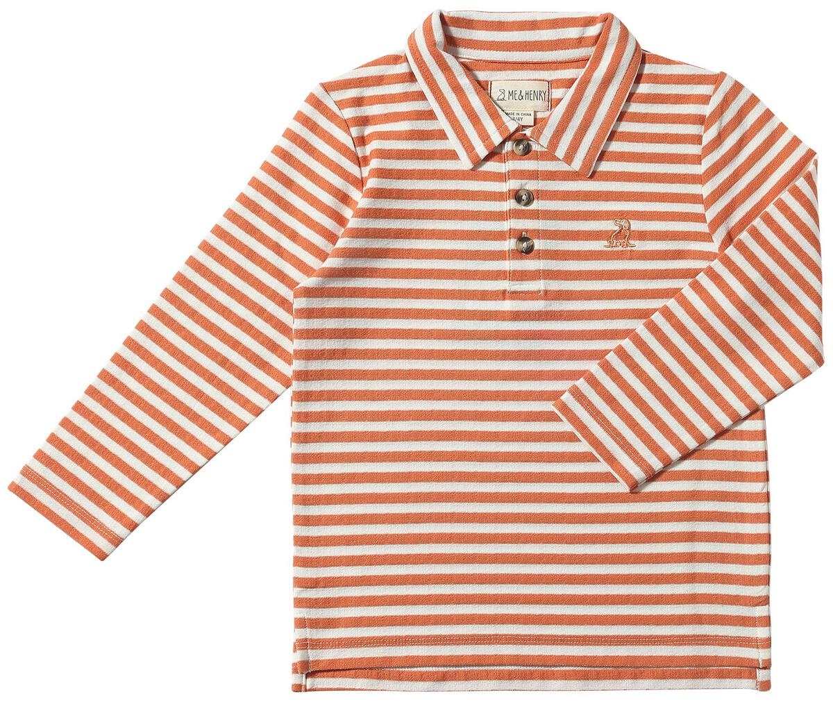 Pumpkin/Grey/Double Stripe Midway Polo