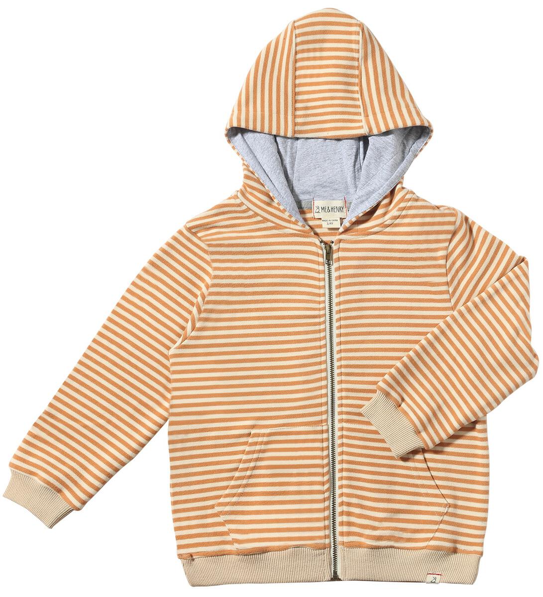 Orange/Beige Cozy Zipped Top