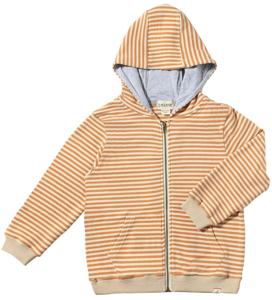 Orange/Beige Cozy Zipped Top