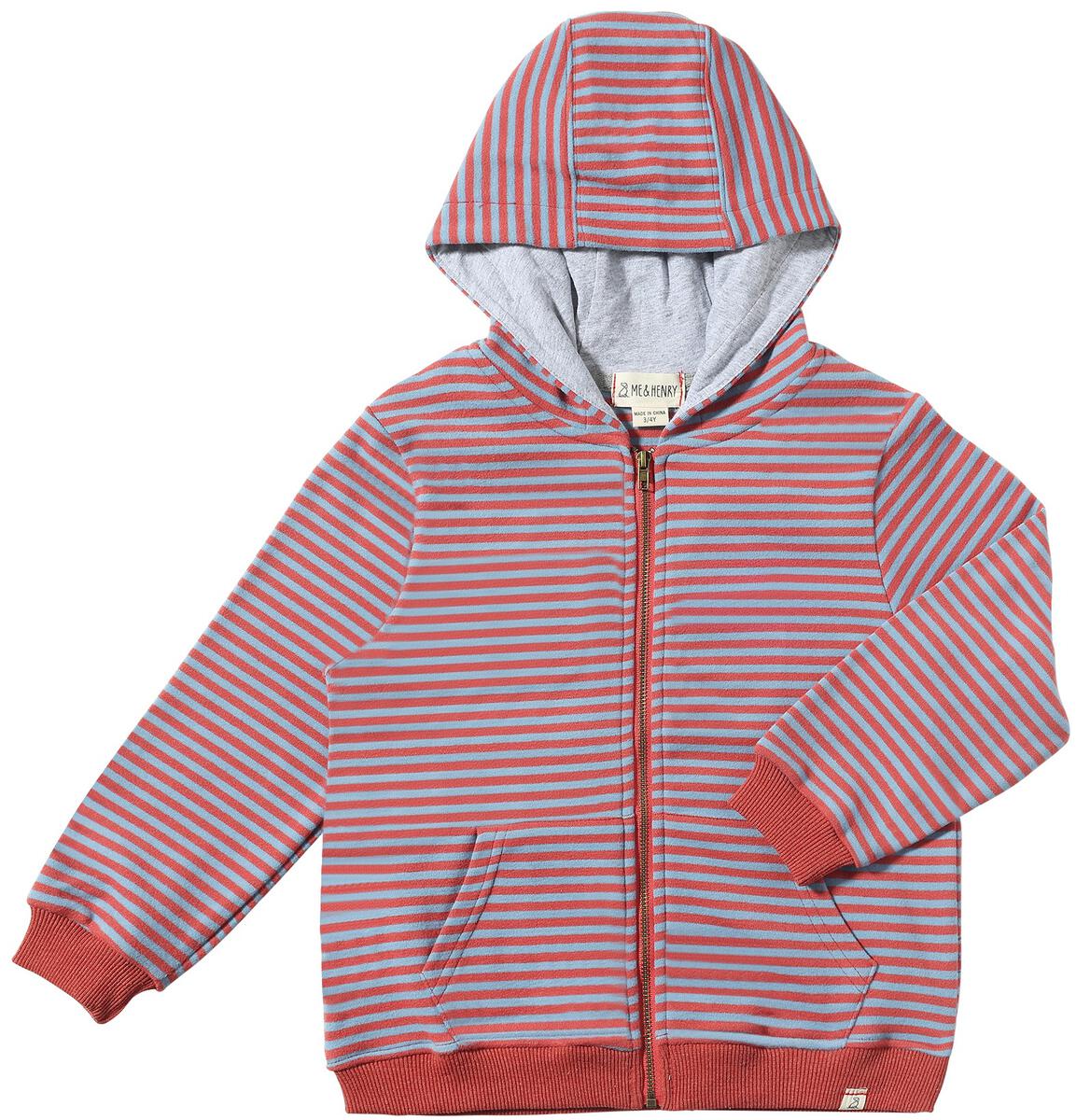 Blue/Rust Cozy Zipped Top