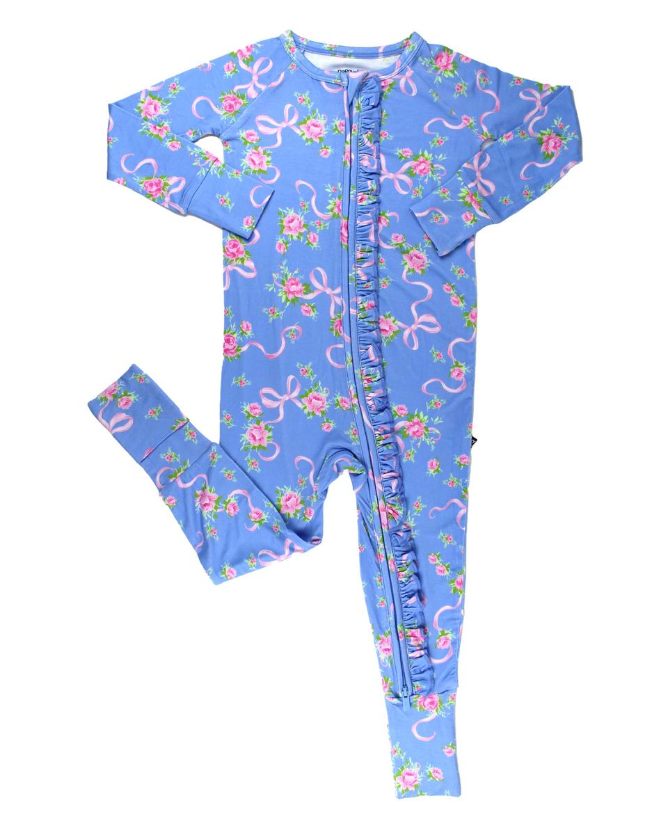 Elodie Ruffled Zipper Bamboo Convertible Romper