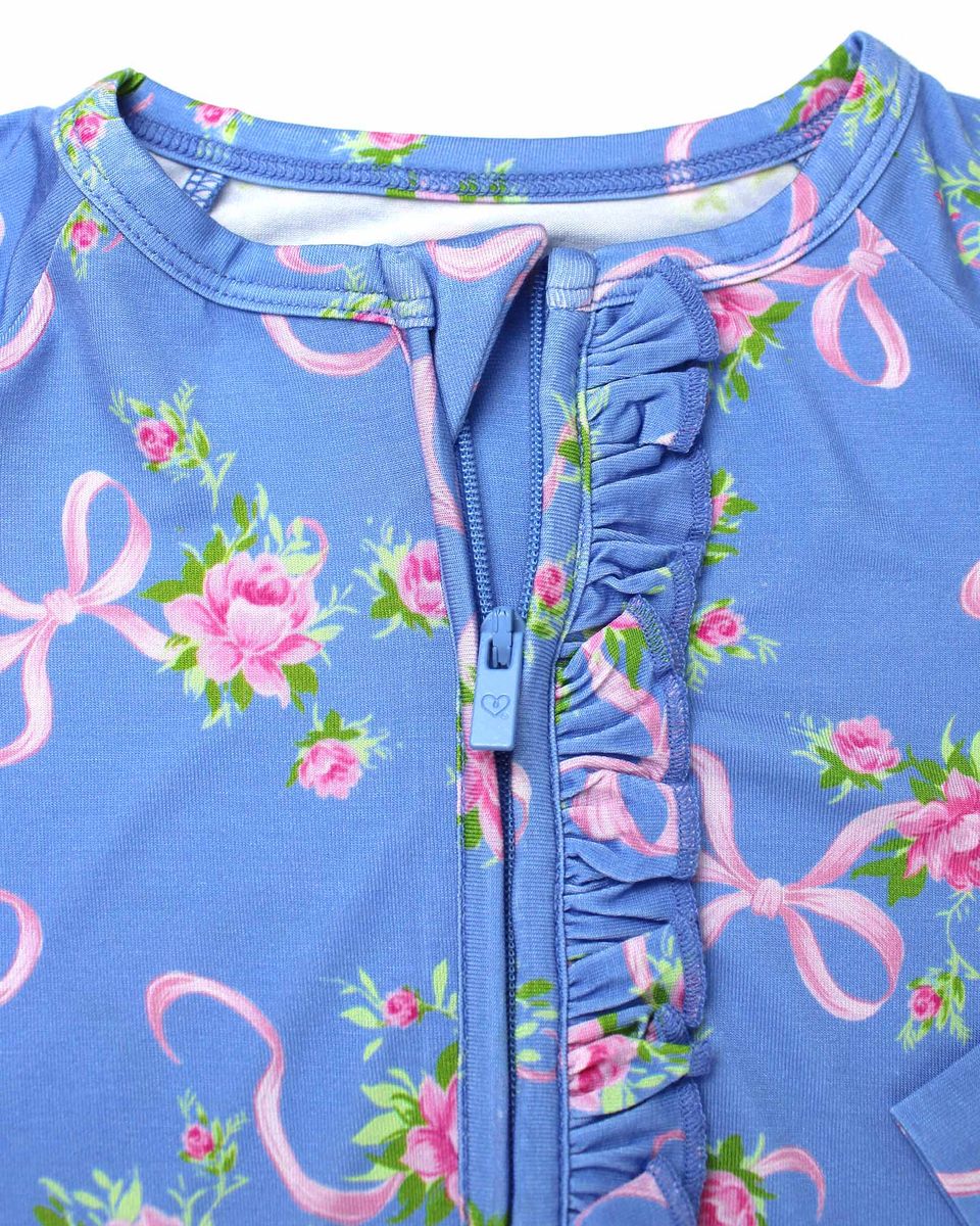 Elodie Ruffled Zipper Bamboo Convertible Romper