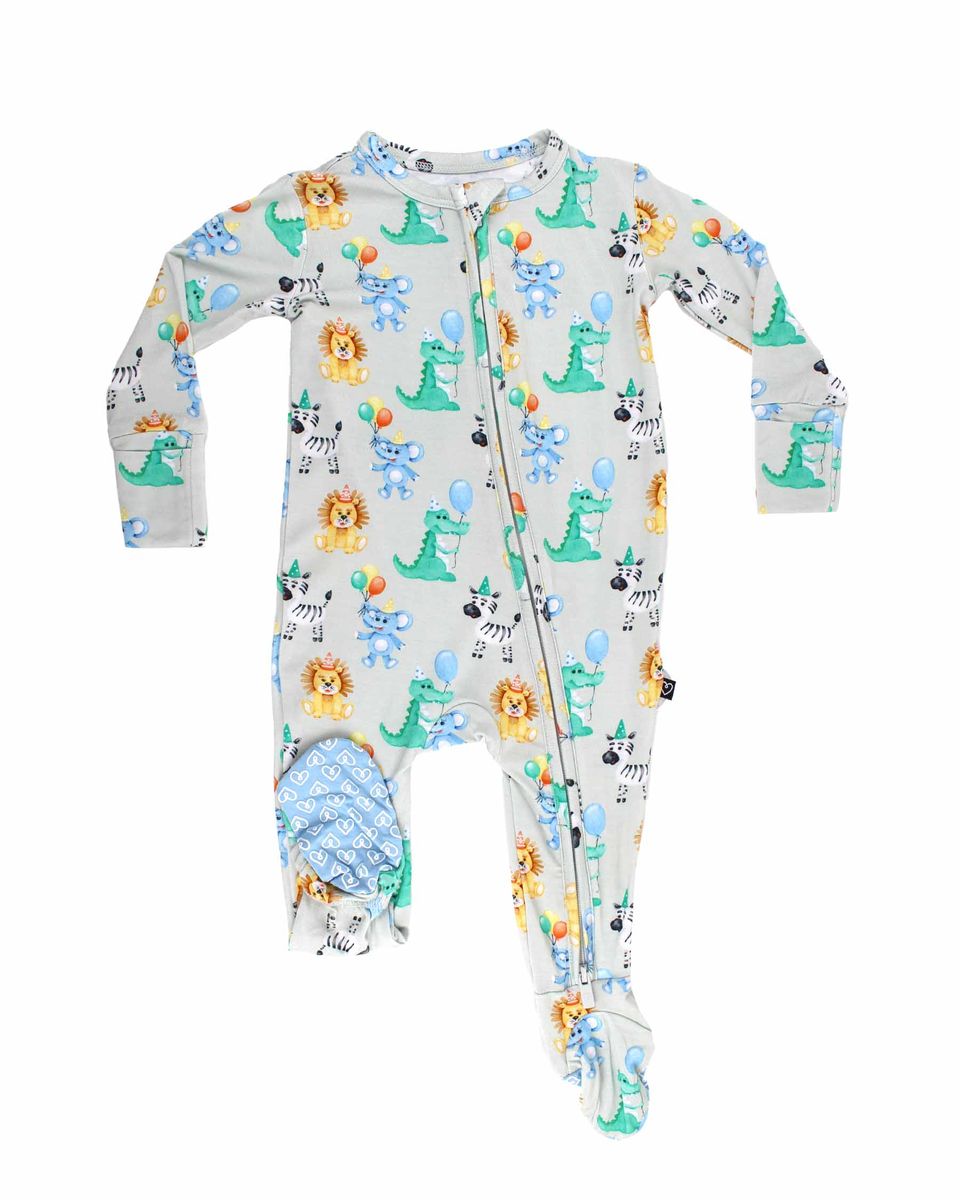 Evan Zippered Bamboo Footie