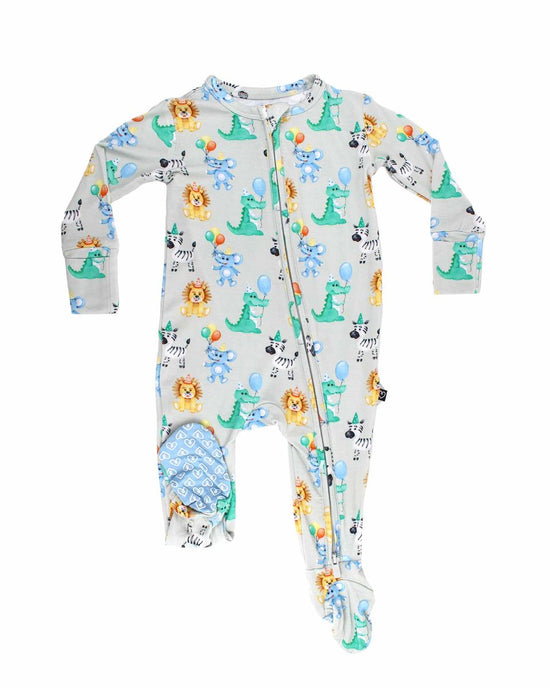Evan Zippered Bamboo Footie