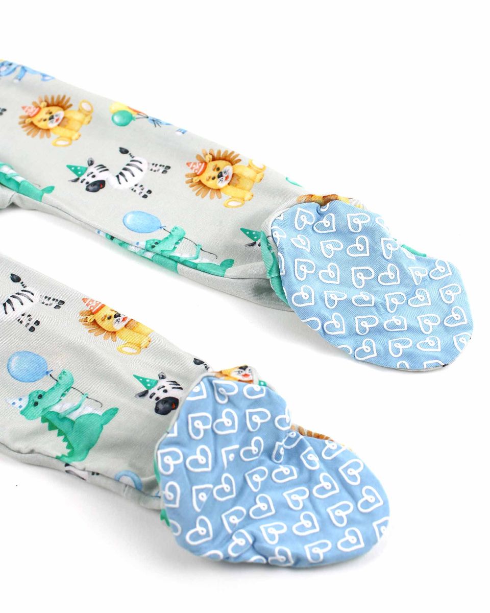 Evan Zippered Bamboo Footie