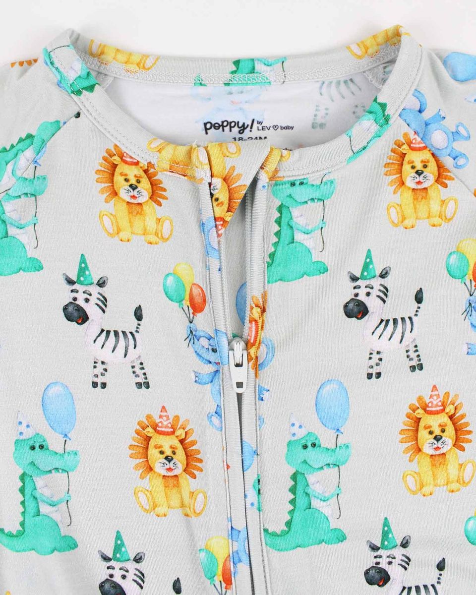 Evan Lion Bamboo Convertible Romper