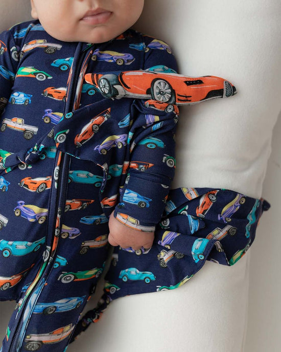 Jackson Car Zippered Bamboo Footie