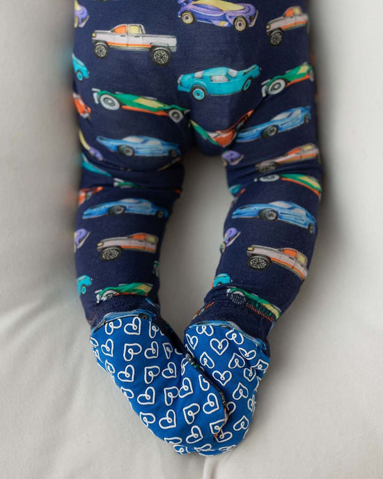 Jackson Car Zippered Bamboo Footie