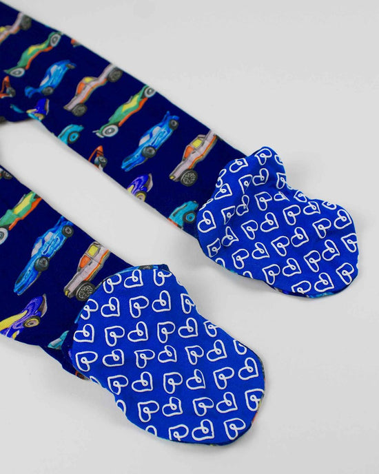 Jackson Car Zippered Bamboo Footie