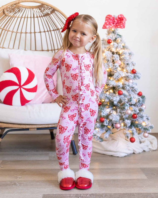 Catalina Ruffled ‘Poppy’™Bamboo Bow Convertible Romper