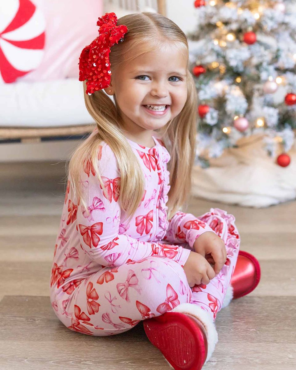 Catalina Ruffled ‘Poppy’™Bamboo Bow Convertible Romper