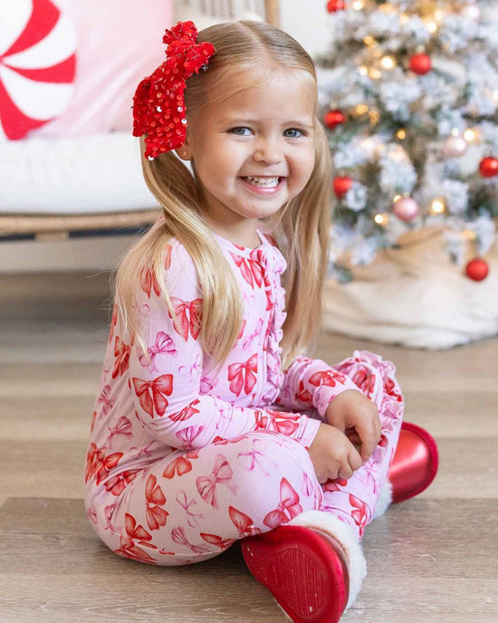 Catalina Ruffled ‘Poppy’™Bamboo Bow Convertible Romper