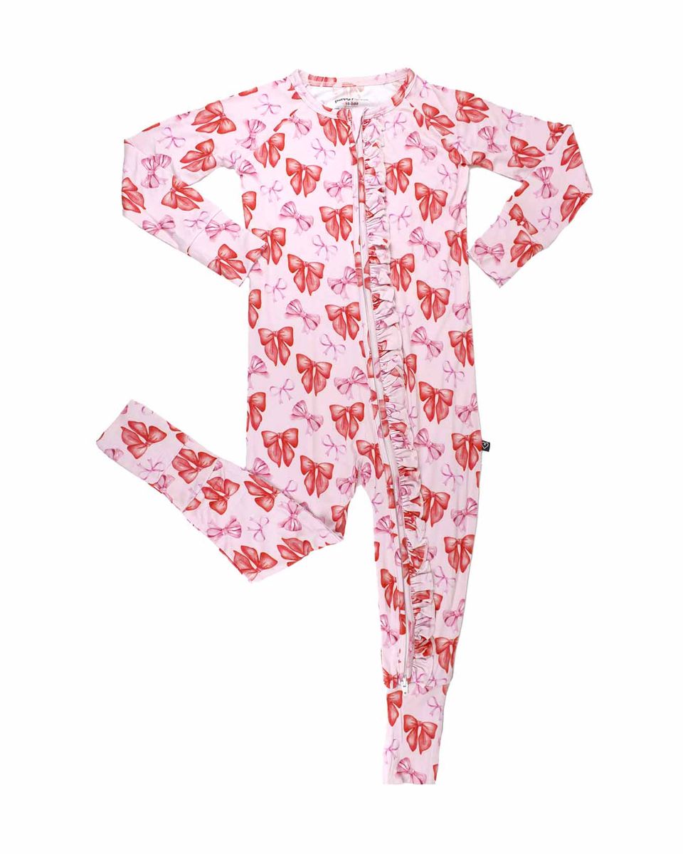 Catalina Ruffled ‘Poppy’™Bamboo Bow Convertible Romper