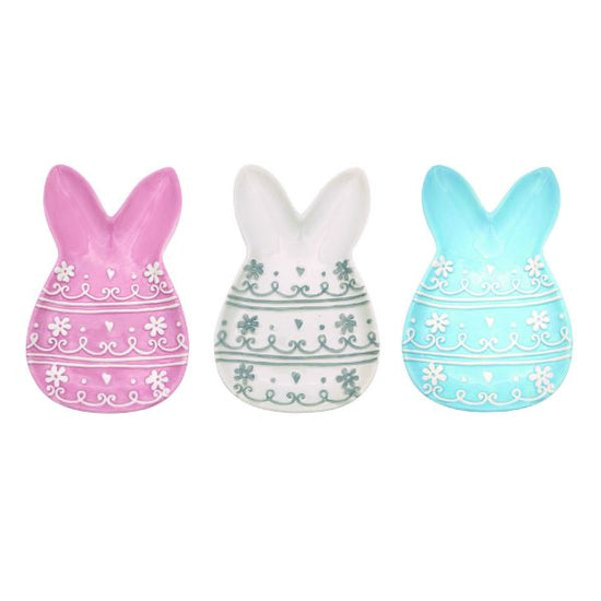 Ceramic Patterned Bunny Plates
