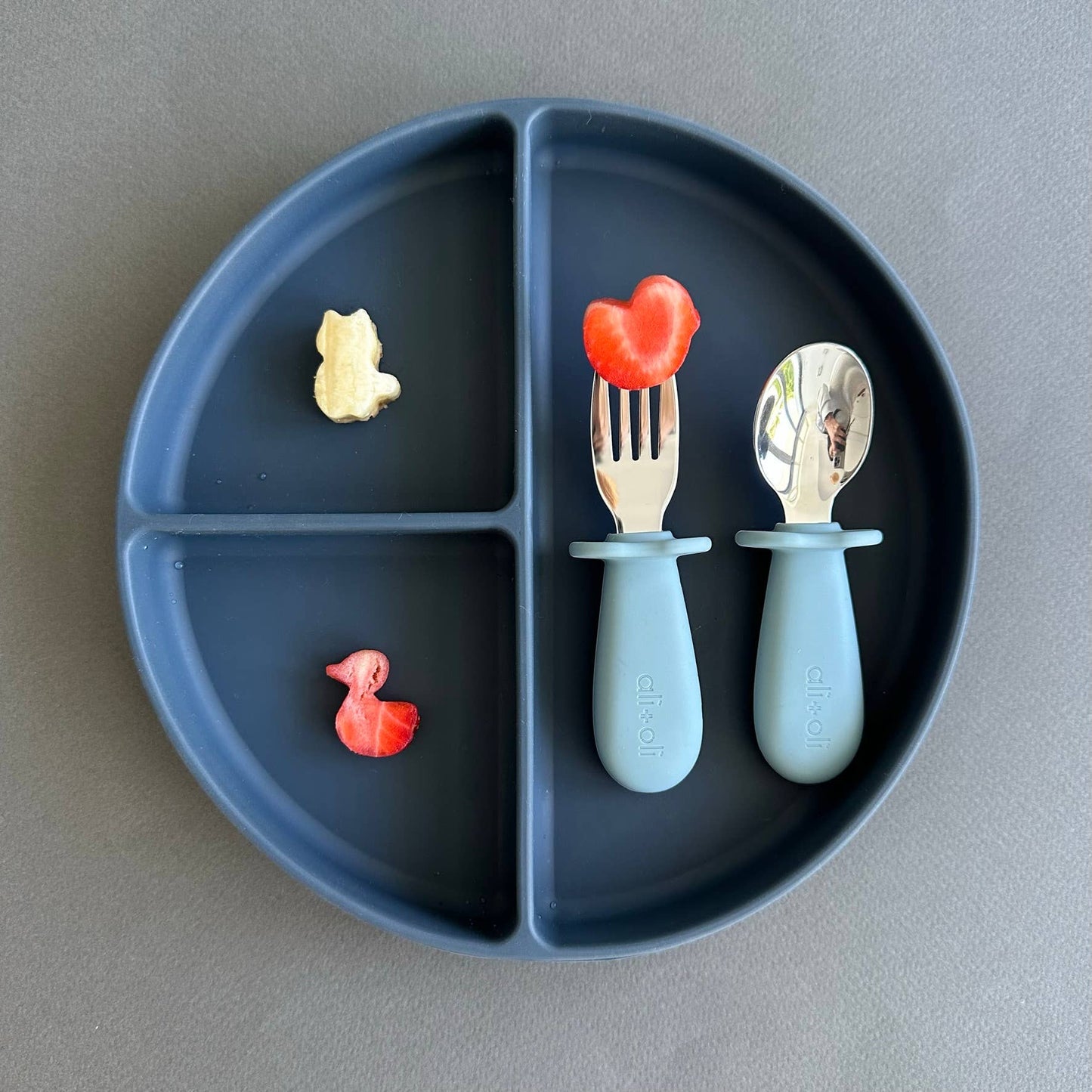 Spoon & Fork Learning Set for Toddlers (Blue) 6m+