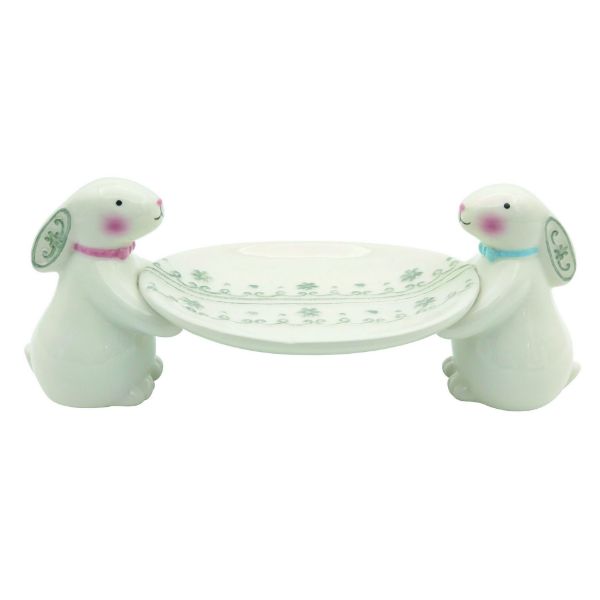Ceramic Patterned Bunny Dish