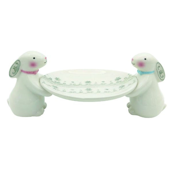 Ceramic Patterned Bunny Dish