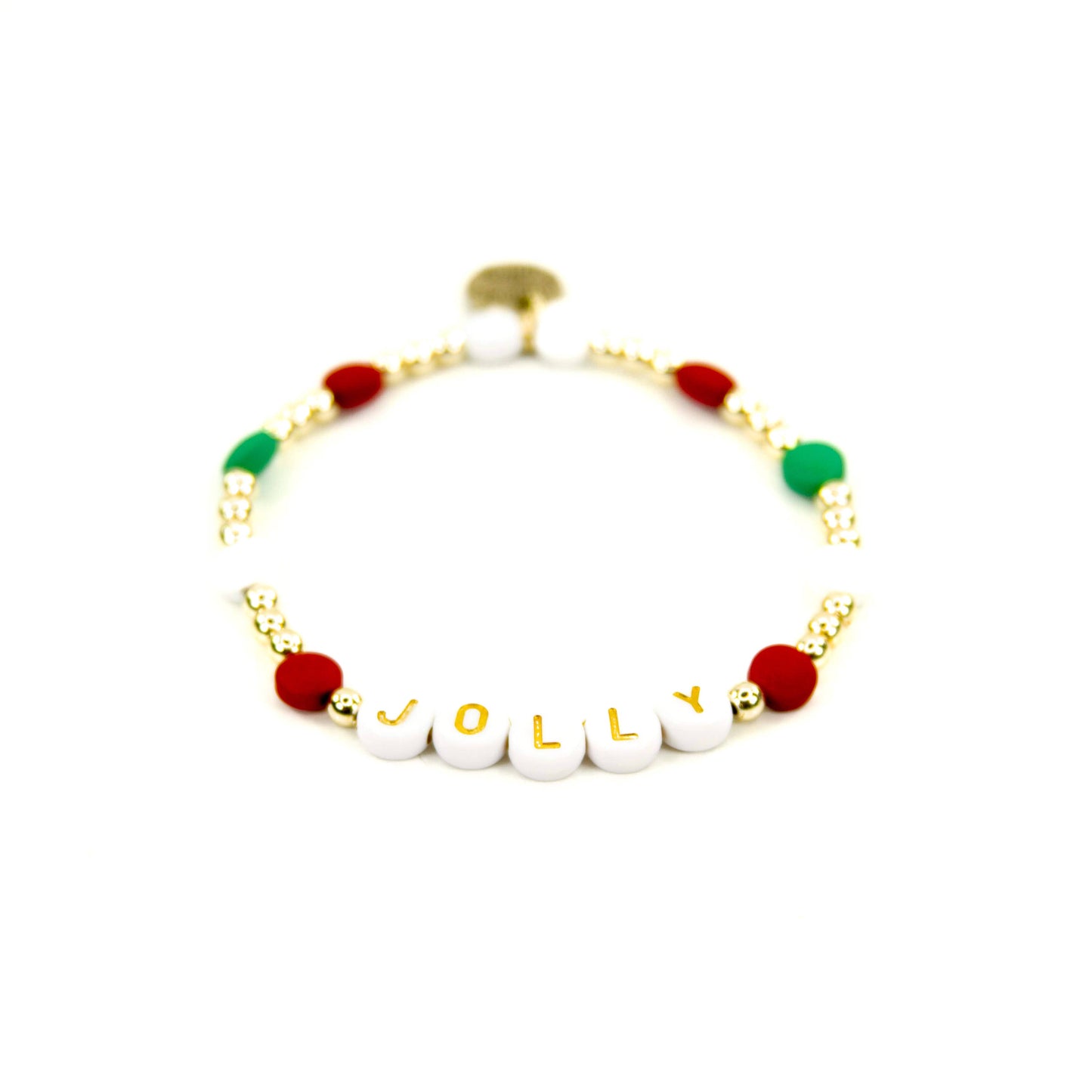 Merry 18K Gold & Enamel Christmas Bracelet: Merry