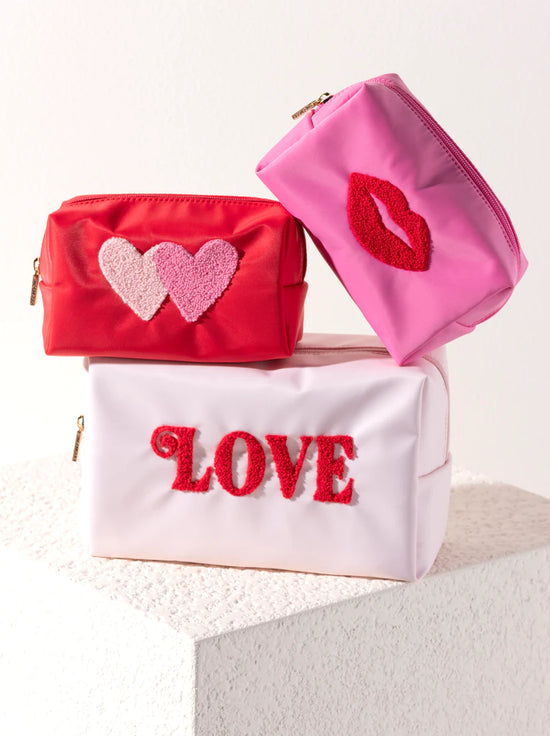 Load image into Gallery viewer, Cara LIPS Cosmetic Pouch in Pink
