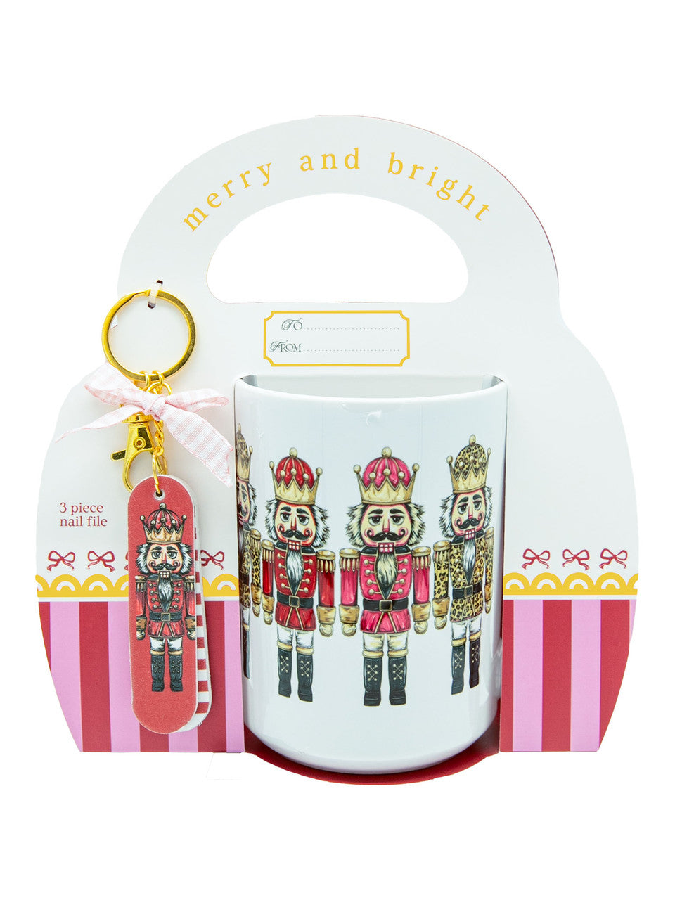 Holiday Mug/Emory Board Keychain Nutcracker Gift Set