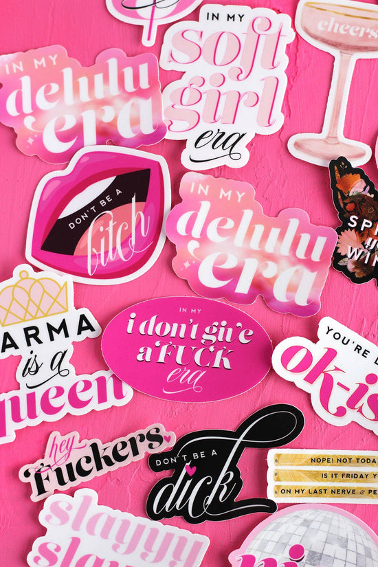 Load image into Gallery viewer, Cheers Pink Champagne Glass Vinyl Sticker
