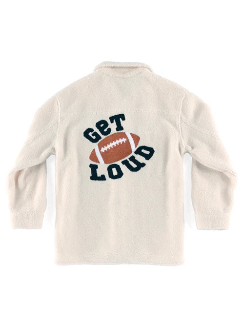 Load image into Gallery viewer, &amp;#39;Get Loud&amp;#39; Sherpa Jacket in Ivory
