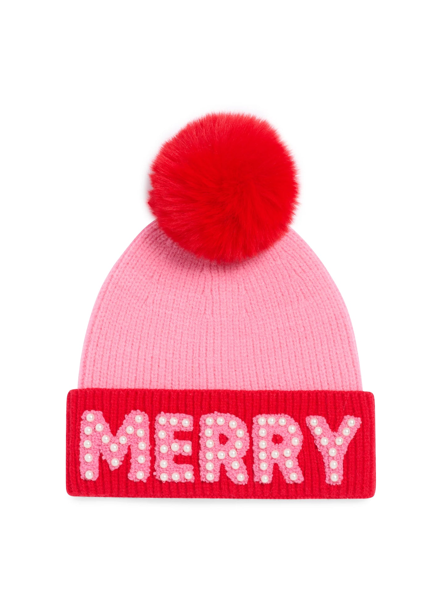 'Merry' Pearl Beanie in Pink